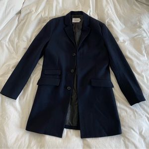 Farah Overcoat. Navy. Size M. Barely worn. Measurements in pics.